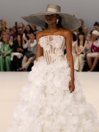 Sombrero Pamela Novia Ala XXXL Aqua THEA - Raceu Hats