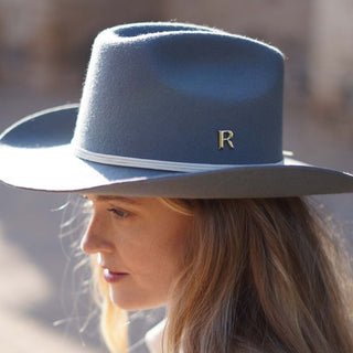 Sombrero Cowboy Mujer Gris KANSAS - Estilo Mediterráneo y Elegancia Atemporal  - Ala de 8 cm y copa de 10 cm - Raceu Hats