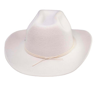 Sombrero Cowboy Mujer Blanco Roto KANSAS - Estilo Mediterráneo y Elegancia Atemporal  - Ala de 8 cm y copa de 10 cm - Raceu Hats