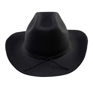 Sombrero Cowboy Mujer Negro KANSAS - Estilo Mediterráneo y Elegancia Atemporal  - Ala de 8 cm y copa de 10 cm - Raceu Hats