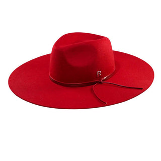Sombrero Fedora Mujer Rojo GAUDI - Hecho a Mano en España: Calidad que Perdura - Ala de 11,5 cm y copa de 10 cm - Raceu Hats