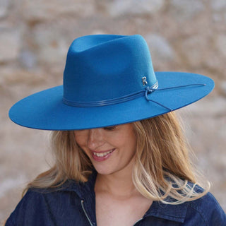 Sombrero Fedora Mujer Jeans GAUDI - Artesanía Hecha en España, Fieltro de Lana Premium - Ala de 11,5 cm y copa de 10 cm - Raceu 