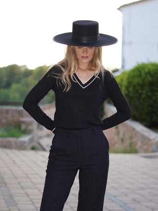 Sombrero Canotier Fieltro Lana Gris Perla - Hecho a Mano en España: Calidad que Perdura - Ala de 11,5 cm y copa de 10 cm - Raceu