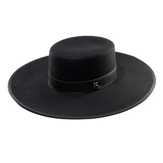 Sombrero Canotier Fieltro Lana Gris Perla - Hecho a Mano en España: Calidad que Perdura - Ala de 11,5 cm y copa de 10 cm - Raceu