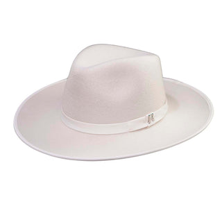 Sombrero Fedora Ala Intermedia Blanco - Fedora de Fieltro Hecho en España - Ala de 9 cm y copa de 11 cm - Raceu Hats