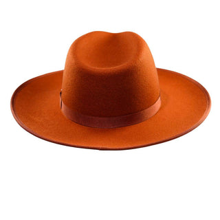 Sombrero Fedora Ala Rígida Amber MODENA - Fedora de Fieltro Hecho en España - Ala de 9 cm y copa de 11 cm - Raceu Hats