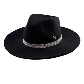 Sombrero Fedora Mujer Ala Media Negro  - Estilo Mediterráneo y Elegancia Atemporal  - Ala de 9 cm y copa de 11 cm - Raceu Hats