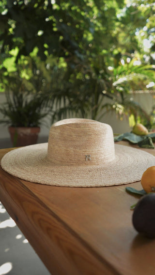 Imperia Wide Brim Hat in Palm Fiber