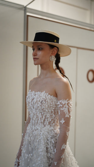 Panama Hat Ponza Novia – Natural with Ivory Ribbon