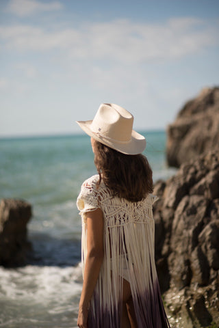 Sombreros Western Mujer Dakota Beige - Sombrero Cowboy Verano Playa
