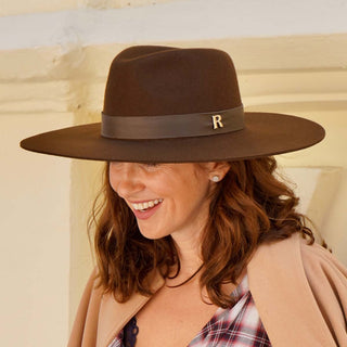 Sombrero Ala Ancha Fieltro de Lana Marrón MIRO - Raceu Hats