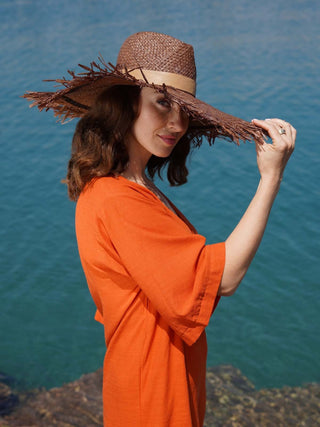 Sombrero Ala Ancha Moldeable Marrón VIVARA - Raceu Hats