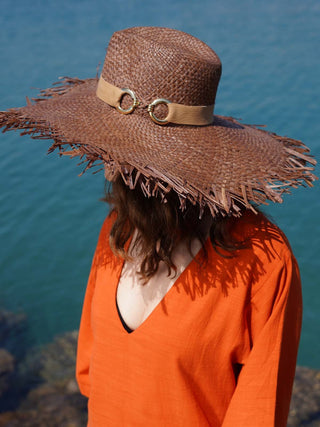 Sombrero Ala Ancha Moldeable Marrón VIVARA - Raceu Hats