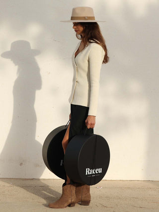 Sombrero Ala Media Fieltro de Lana Beige BELFAST - Raceu Hats