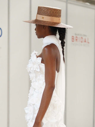 Sombrero Boda Canotier Ala Ancha LIRIA - Raceu Hats