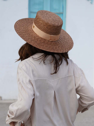 Sombrero Canotier Ala Ancha de Paja LIRIA - Raceu Hats