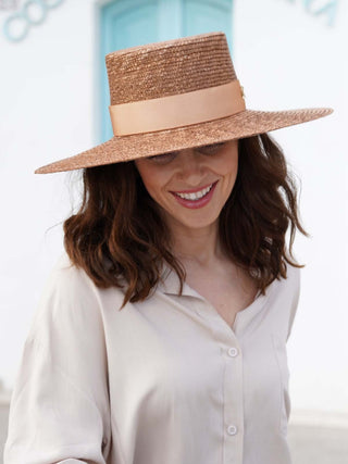 Sombrero Canotier Ala Ancha de Paja LIRIA - Raceu Hats