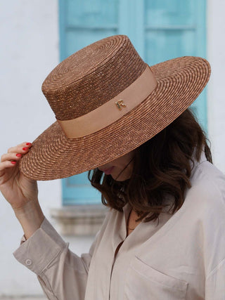 Sombrero Canotier Ala Ancha de Paja LIRIA - Raceu Hats