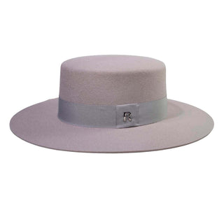 Sombrero Canotier Ala Ancha Gris Perla FLORENCE - Raceu Hats