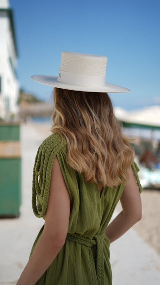 Sombrero Canotier Blanco PADUA Panamá - Raceu Hats