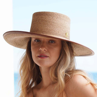 Sombrero Canotier Mujer Camel NAIARA - Raceu Hats