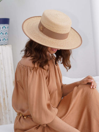 Sombrero Canotier Raffia Fina RODAS - Raceu Hats