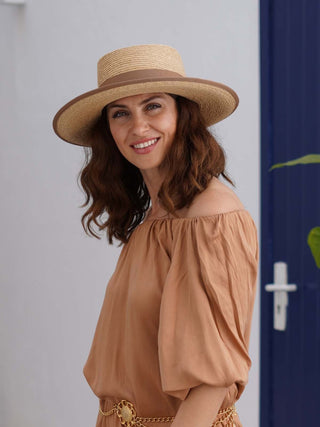 Sombrero Canotier Raffia Fina RODAS - Raceu Hats