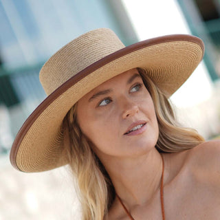 Sombrero Canotier Rafia Natural NAIARA - Raceu Hats