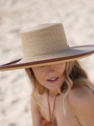Sombrero Canotier Rafia Natural NAIARA - Raceu Hats