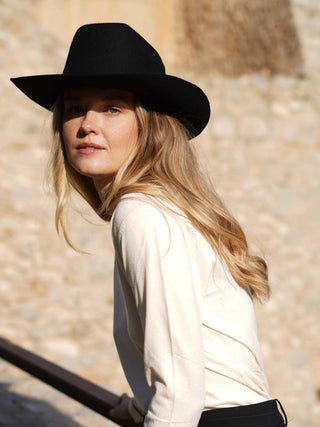 Sombrero Cowboy Mujer Negro KANSAS - Raceu Hats