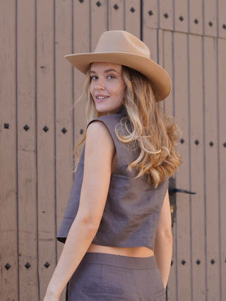 Sombrero Cowboy Mujer Taupe KANSAS - Raceu Hats