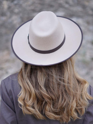 Sombrero Fedora Ala Intermedia Beige MODENA - Raceu Hats