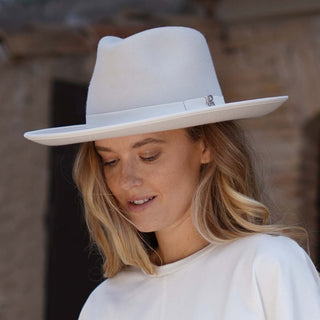 Sombrero Fedora Ala Intermedia Blanco MODENA - Raceu Hats