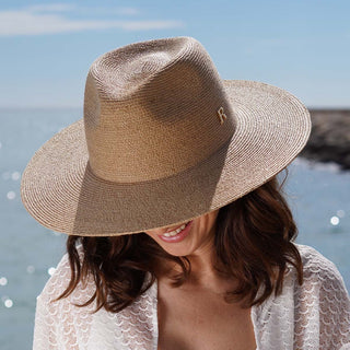 Sombrero Fedora Ala Media Raffia DELFOS - Raceu Hats