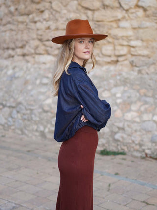 Sombrero Fedora Ala Rígida Amber MODENA - Raceu Hats