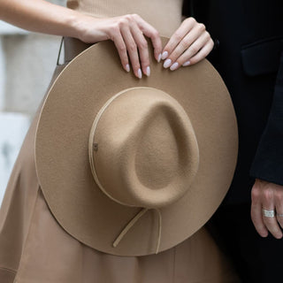 Sombrero Fedora Fieltro de Lana Caramelo - Bellagio - Raceu Hats