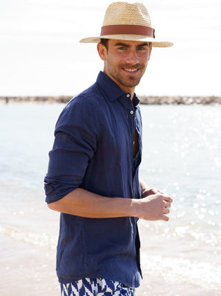 Sombrero Fedora Hombre Ala Corta Cinta Piel Marrón CHICAGO - Raceu Hats