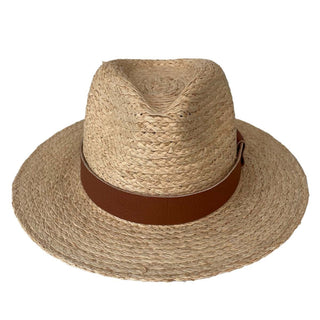 Sombrero Fedora Hombre Ala Corta Cinta Piel Marrón CHICAGO - Raceu Hats
