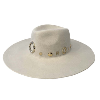 Sombrero Fedora Mujer Ala Ancha Blanco Roto CHASER - Raceu Hats