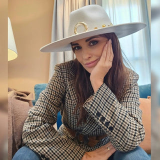 Sombrero Fedora Mujer Ala Ancha Blanco Roto CHASER - Raceu Hats