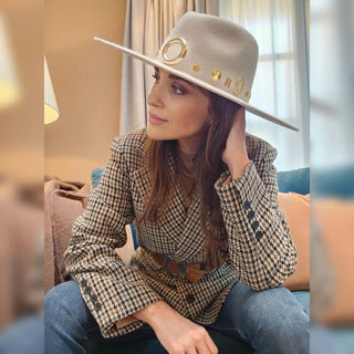 Sombrero Fedora Mujer Ala Ancha Blanco Roto CHASER - Raceu Hats