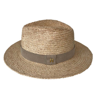 Sombrero Fedora Mujer Ala Corta y Cinta Piel Gris CHICAGO - Raceu Hats