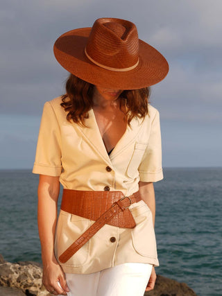 Sombrero Fedora Panamá Marrón VOLÓ - Raceu Hats