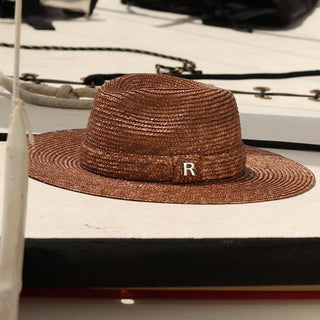 Sombrero Hombre Ala Media Paja de Trigo Marrón CALYPSO - Raceu Hats