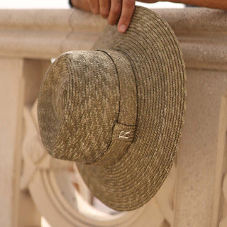 Sombrero Hombre Ala Media Paja de Trigo Oliva CALYPSO - Raceu Hats
