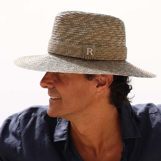 Sombrero Hombre Ala Media Paja de Trigo Oliva CALYPSO - Raceu Hats