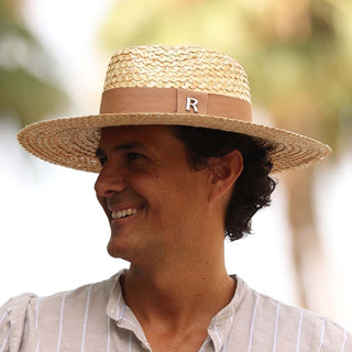 Sombrero Hombre Ala Media Paja Trenzada Natural BEIRUT - Raceu Hats