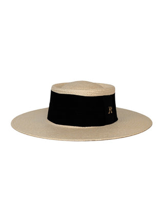 Sombrero Invitada Panamá Ponza – Natural con Cinta Negra - Raceu Hats