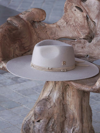 Sombrero Mujer Ala Ancha Fieltro de Lana Beige ALABAMA - Raceu Hats