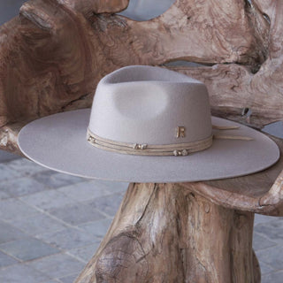 Sombrero Mujer Ala Ancha Fieltro de Lana Beige ALABAMA - Raceu Hats